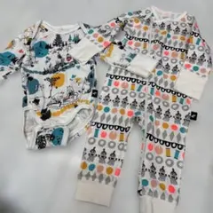 MOOMIN カラフル動物柄ロンパース・カバーオールセット