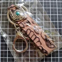 エスニック風レザーキーホルダー