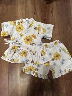 après les cours ひまわり 甚平　110cm