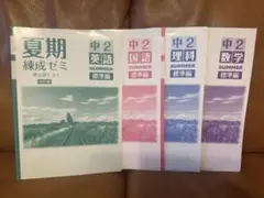 送料込７冊まとめて！英理国数高校受験対策中学2年夏期練成ゼミ改訂版ほぼ新品未使用