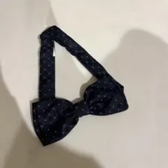 TRUSSARDI ネイビー ドット 蝶ネクタイ