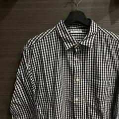 【廃盤】GU 25Sギンガムチェック柄 長袖シャツ Mサイズ