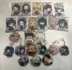 鬼滅の刃　ぴた！でふぉめ　アクリルキーホルダー　コンプ　カードマスコット