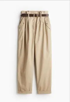 H&M ベルテッドペーパーバッグパンツ　34