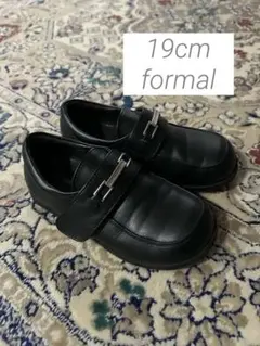 ☆美品☆ ローファー　ブラック　19cm 男の子　女の子　マジックテープ
