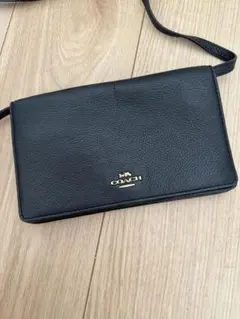 COACH ブラックショルダーバッグ