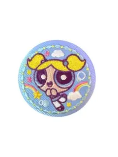 パワーパフガールズ 刺繍缶バッチ バブルス