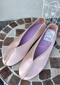 24.0cm ピンク フラットシューズ