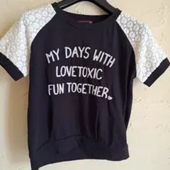 lovetoxic ラグランスリーブ Tシャツ S 黒/白