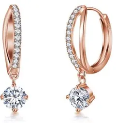 A184 ゴールド フープピアス ジルコニア 18金 k18 シルバー925