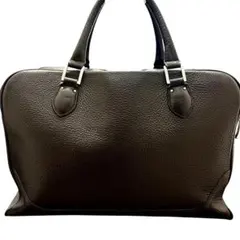 ペッレモルビダ ブリーフケース 2層 大容量 メイデンボヤージュ 黒 シボ革