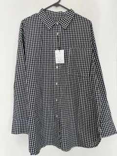 ギンガムチェック柄 長袖シャツ フリーサイズ