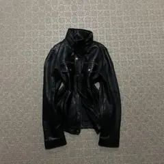 opium darkwear black leather jacket 2 - メルカリ