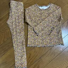 H&M 花柄 長袖カットソーとレギンスセット　110センチ
