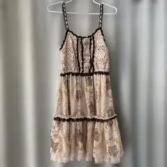 【着画あり】即購入可 axes femme 花柄レースキャミワンピース 森ガール