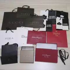 ショップ袋 ギフトボックス セット GUCCI FURLA Dior 他