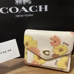 COACH☆新品】スモール ジップ アラウンド☆ウィズ フローラル☆花柄