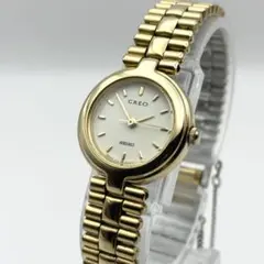 美品 SEIKO CREO レディース腕時計 ゴールド クォーツ 稼働品