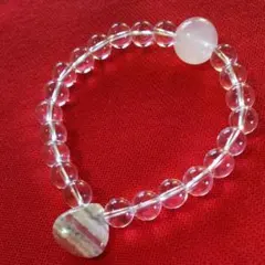 女性のための幸運インカローズ、ローズクォーツ、水晶、パワーストーンブレスレット
