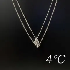 【希少】4℃ ダブルチェーン ネックレス