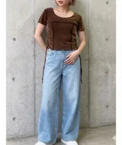 MURUA tシャツ フェードシアーベロアトップス レディースのサムネイル