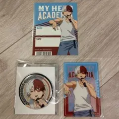 ヒロアカ U.A. BEAT BOXER 轟 焦凍 缶バッジ カード ステッカー