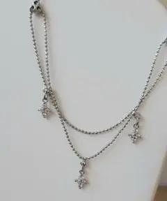 キラキラクロスが可愛い　アンクレット　☆　2連