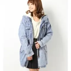 Heather ボア デニムコート