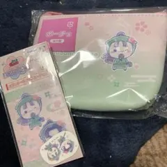 桜もちぴこ　忍たま　ポーチ&ステッカークリアカード　立花仙蔵