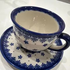 ポーランド食器 ポーリッシュポタリー ペットフードボウル フラワー