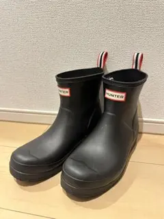 HUNTER レインブーツ ショート ブラック 防水 24cm