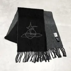 ヴィヴィアンウエストウッド オーブ マフラー 黒 レディース メンズ 正規品