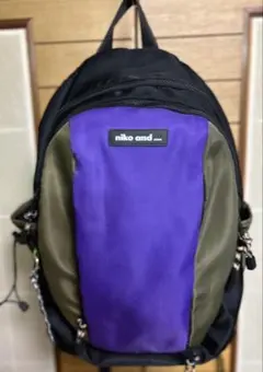 ☆美品☆niko and... リュック 大容量 紫・黒・オリーブ