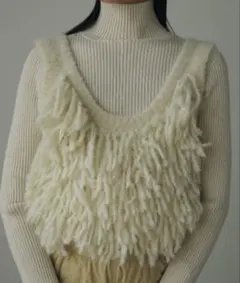 HYKE / FRINGE SWEATER VEST / 232-11332 - メルカリ