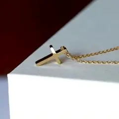 X717 クロスネックレス レディース ゴールド 十字架 k18 S925