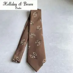 25年秋冬新作Holiday&Brownホリデー&ブラウン幾何学プリントタイ