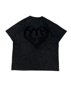 HTH Glitter Heart Logo Cropped Tee ブラック
