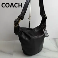 COACH コーチ レザー 2way バケツ型 ショルダー チャーム