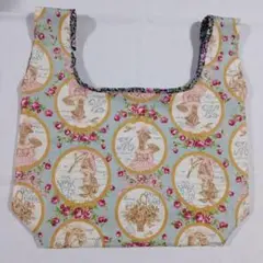 リバーシブルエコバッグ☆ヴィクトリアン☆アンティック☆バラ　ハンドメイド