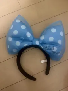 ミニーマウス デカリボン水玉カチューシャ