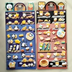 SHANLE 動物・食べ物　ぷっくり立体シール　2枚セット　海外公式正規品