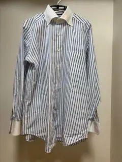 【クリーニング済】Bagutta ストライプ ドレスシャツ 長袖