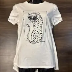 ☆レオパード柄猫イラスト Tシャツ☆