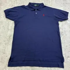 POLO　by　RALPHLAUREN　ポロシャツ　XL　ネイビー　無地　古着