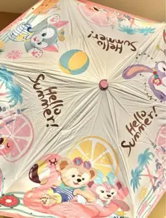 中古 ディズニーリゾート 折りたたみ傘 晴雨兼用 日傘 実写 旧フェイス