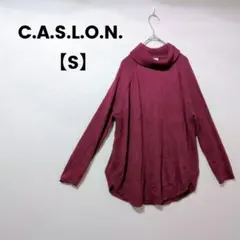 C.A.S.L.O.N. 【S】バーガンディ タートルネック ニット