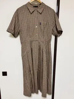 DAKS LONDON チェック柄 半袖シャツワンピース