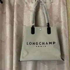 Longchamp 黒のナイロン製トートバッグ Lサイズ 馬刺繍白 - メルカリ