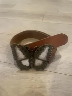 蝶バックル レザーベルト 調整可能