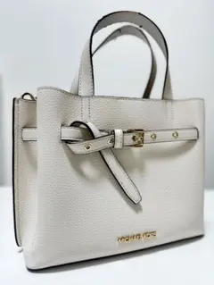MICHAEL KORS ホワイト レザー ハンドバッグ
